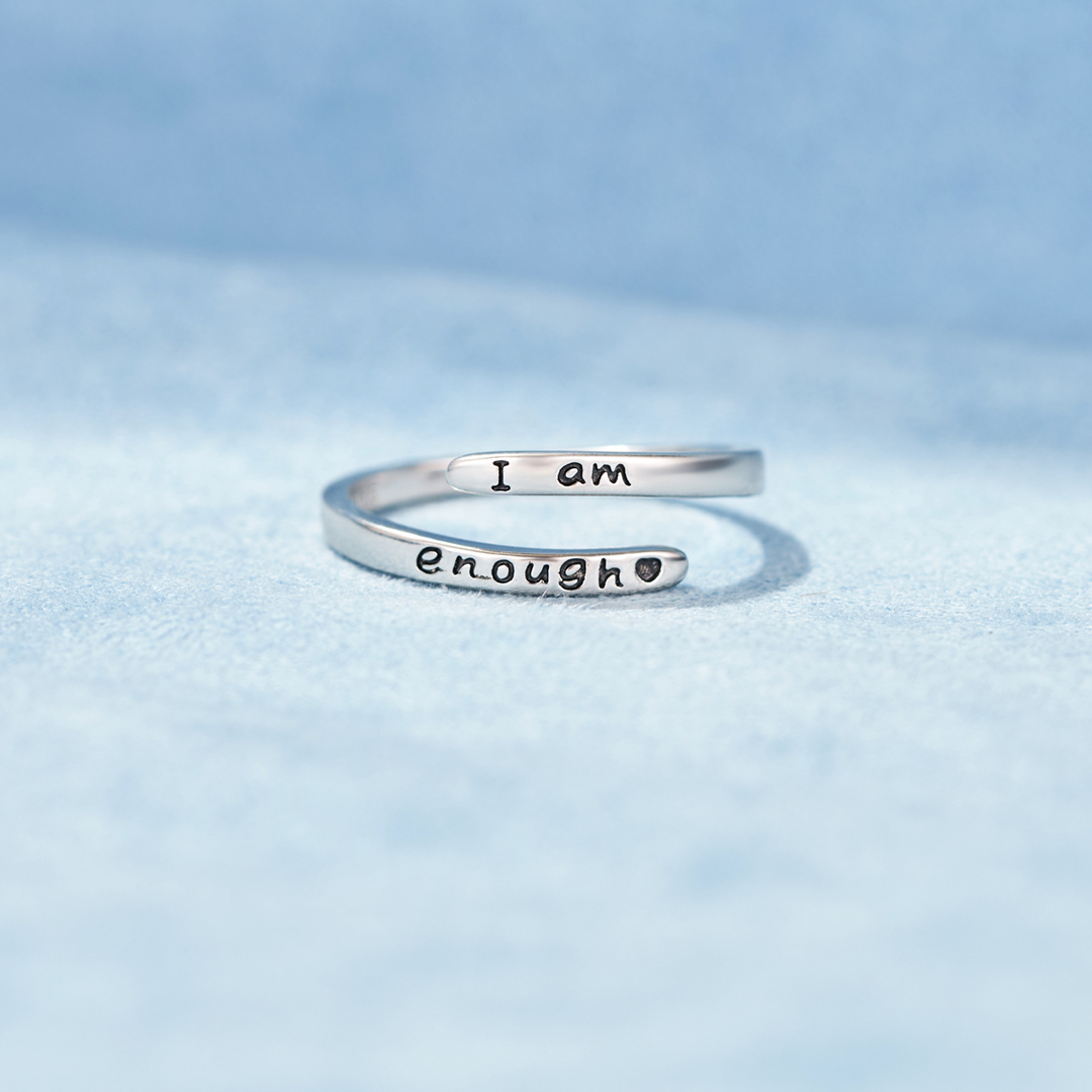 I Am Enough Engraved Ring