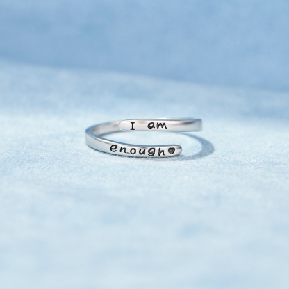 I Am Enough Engraved Ring