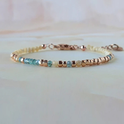 Teal F❤️ck Cancer Morse Code Bracelet