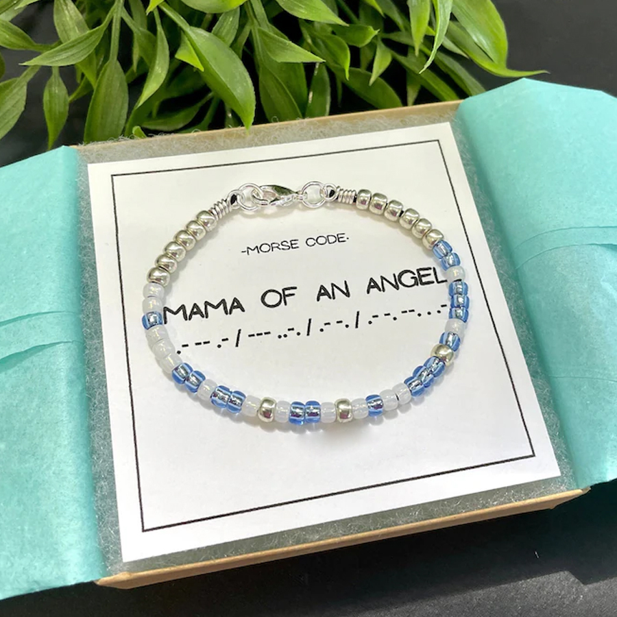Pregnancy Loss Mama Of An Angel Morse Code Bracelet