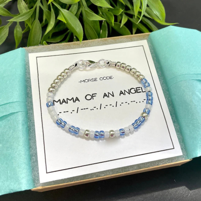 Pregnancy Loss Mama Of An Angel Morse Code Bracelet