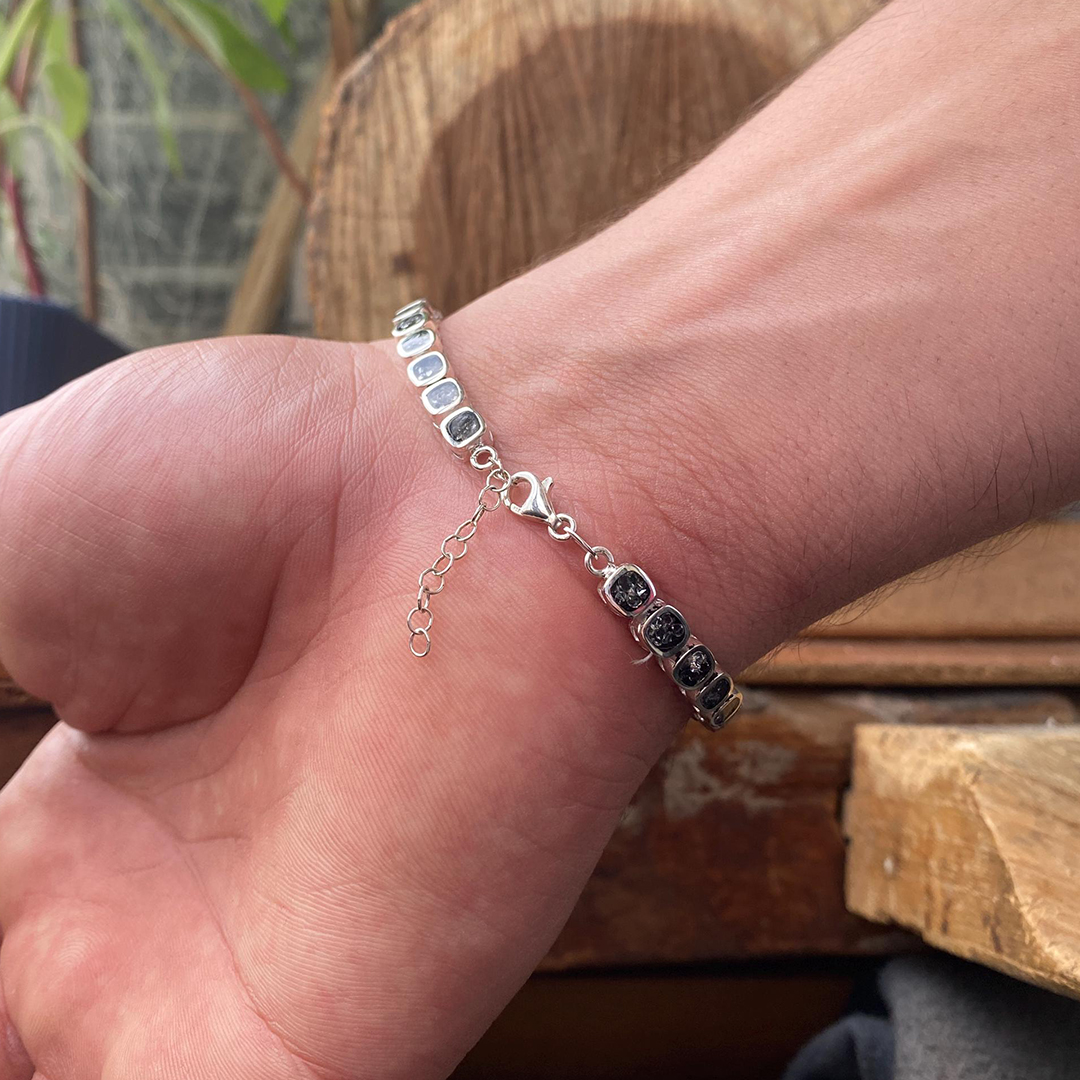 Brain Tumor Awareness Grey Dimond Bracelet