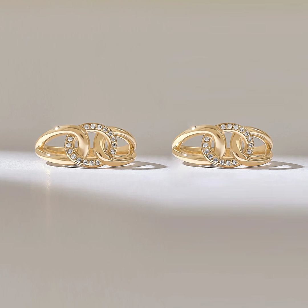 Matching Mother & Daughter Pave Diamond Rings