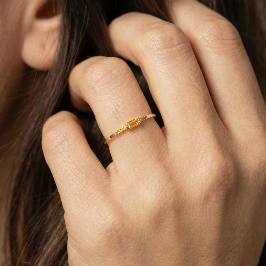 Multiple Sclerosis Awareness Nobody Fights Alone Baguette Ring