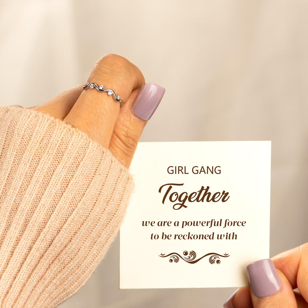 Girl Gang Together Friendship Wave Ring
