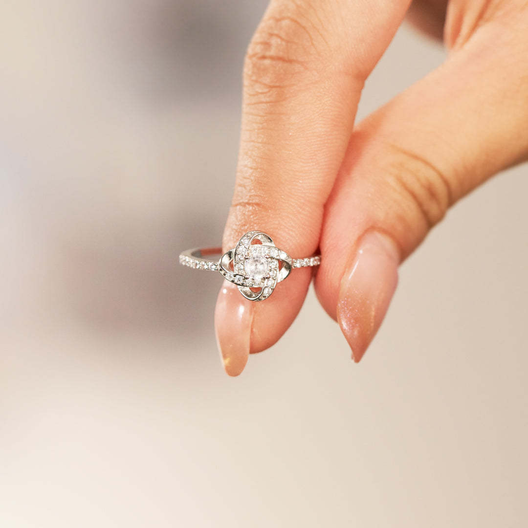 Matching Mother & Daughter Silver Knot Rings