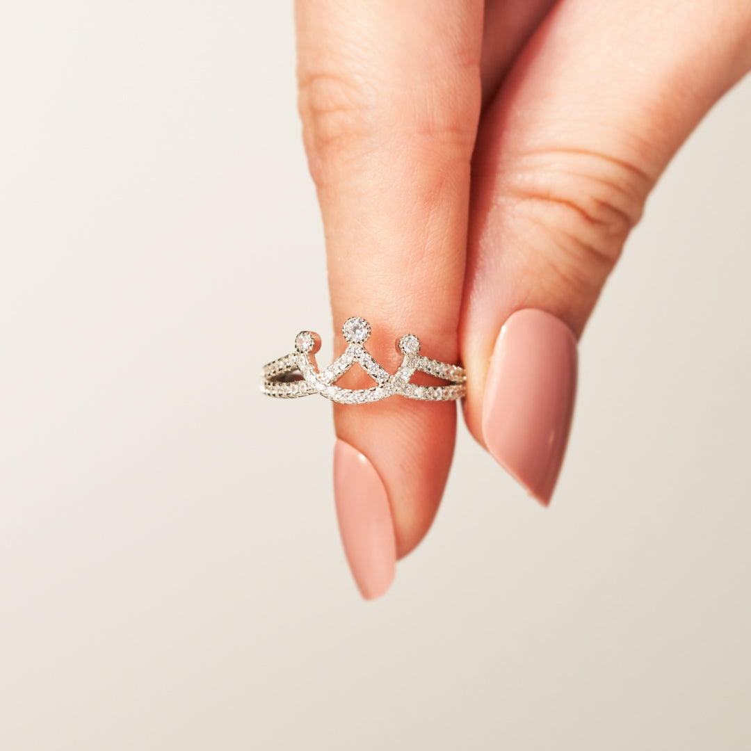 My Dear Daughter-Silver Crown Ring