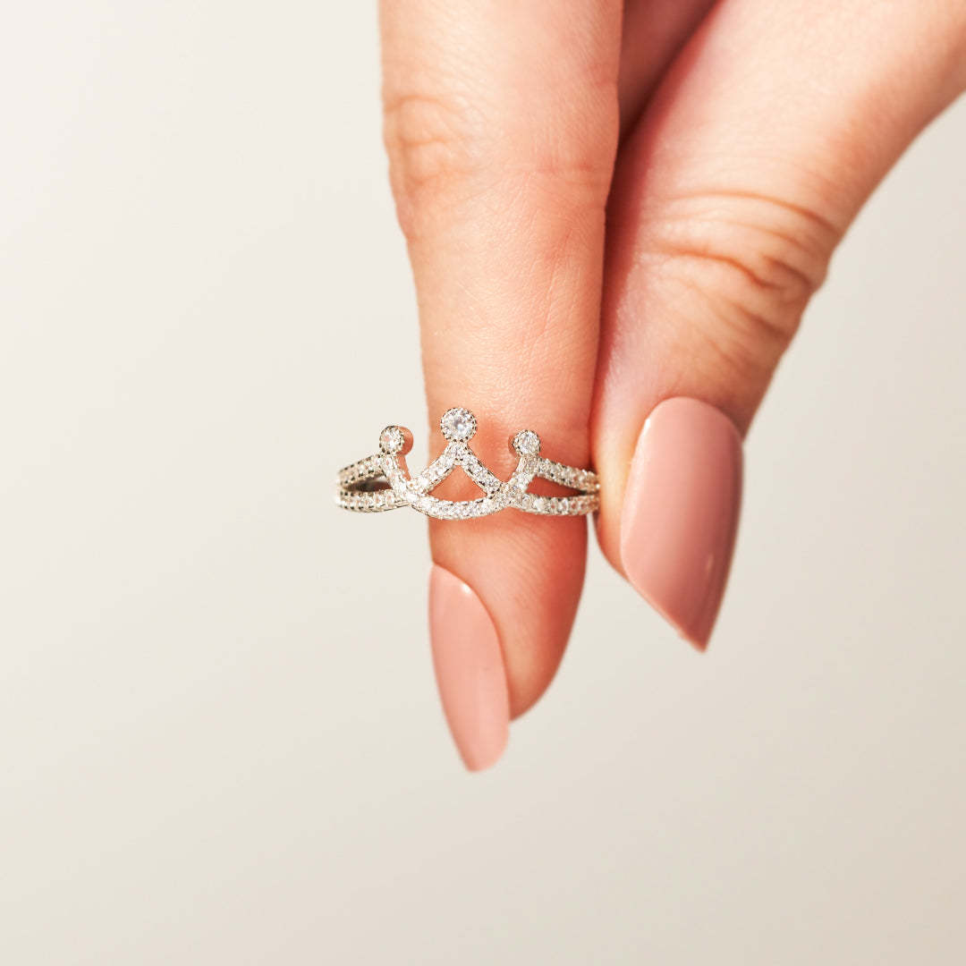 My Dear Daughter-Silver Crown Ring