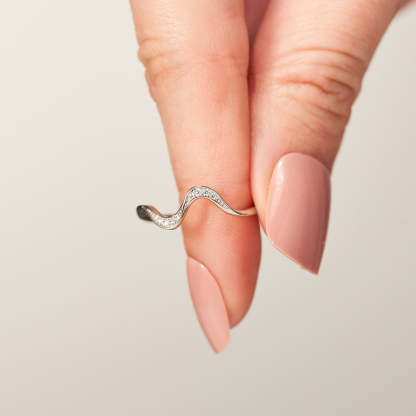 Happiness Comes In Wave Wave Ring