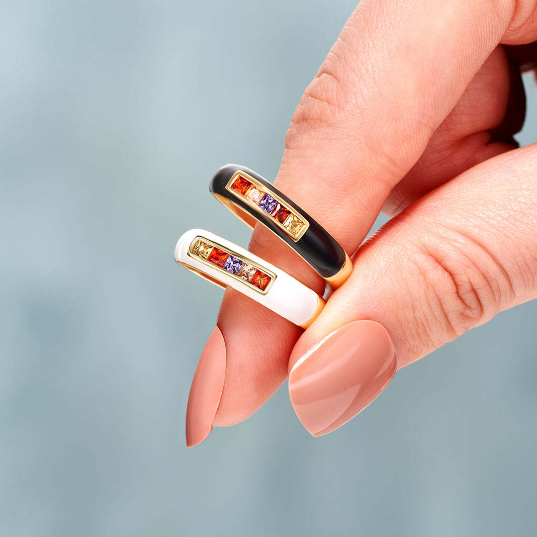 Enamel 1-5 Birthstone Bread Ring