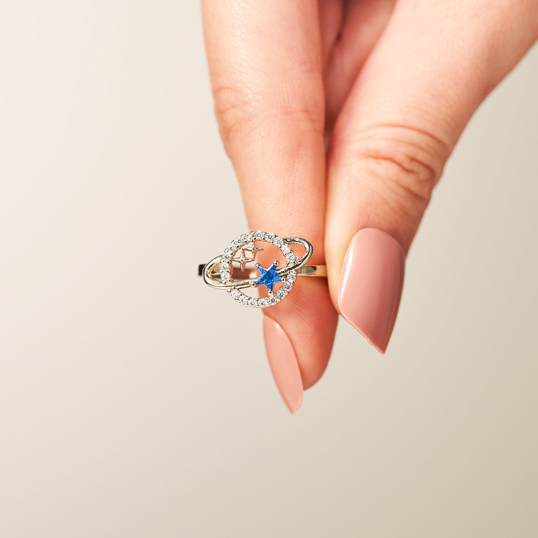 Autism Awareness Star Planet & Stars Ring