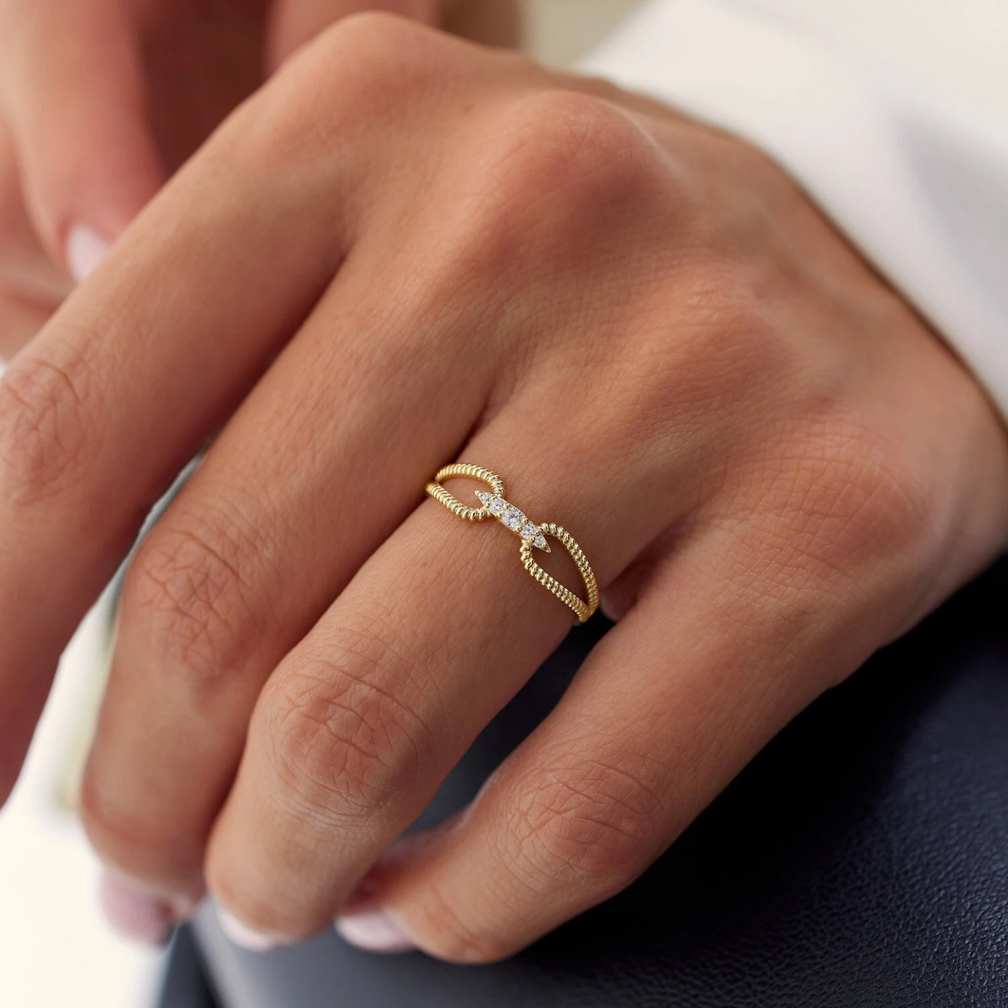 Mother & Daughter Forever Linked Double Rope Ring 
