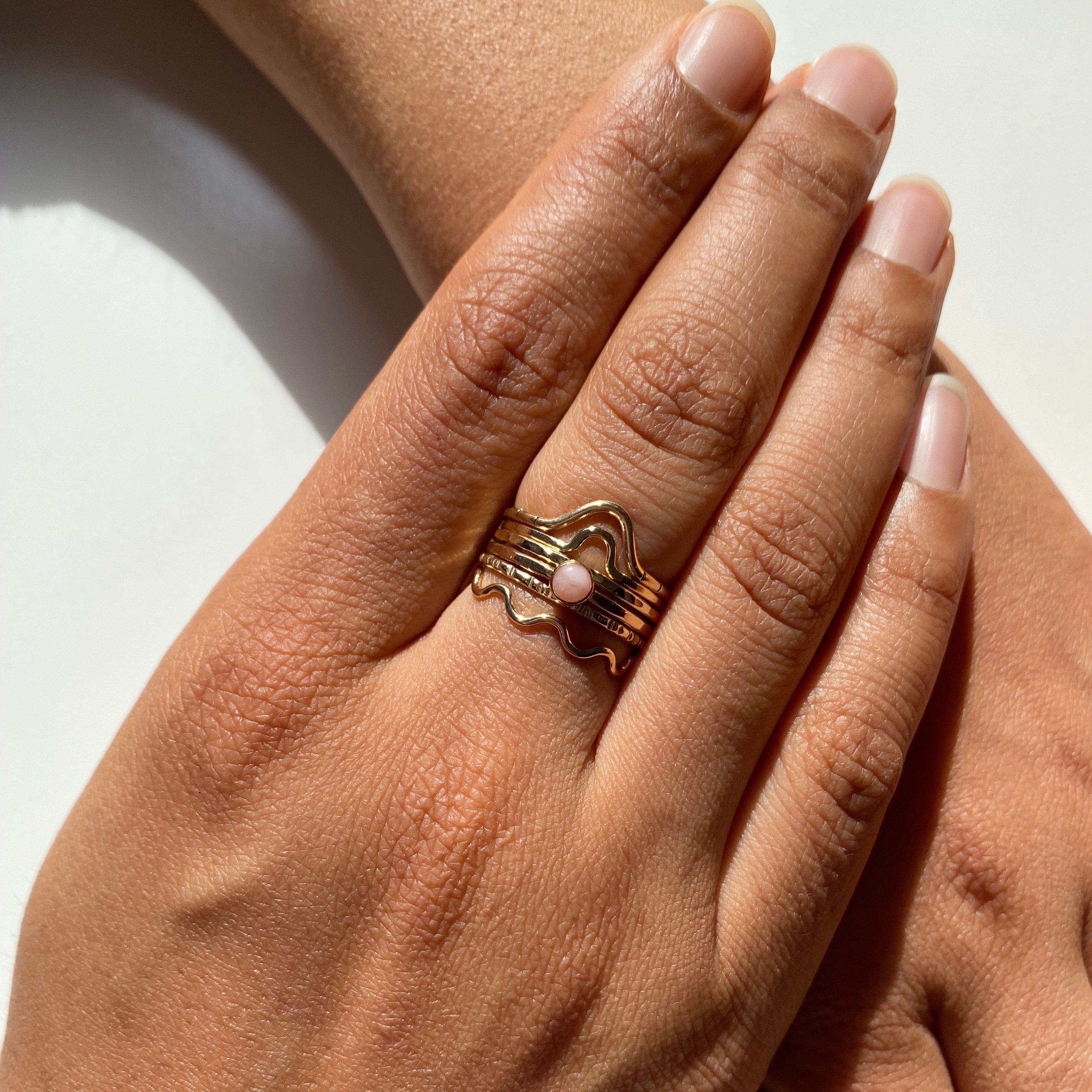 A Self-Reminder Storms Wave Ring
