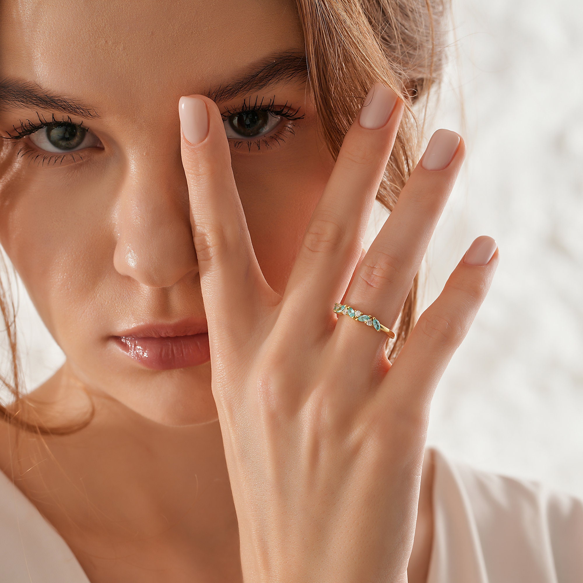 Always Here Green Stackable Ring