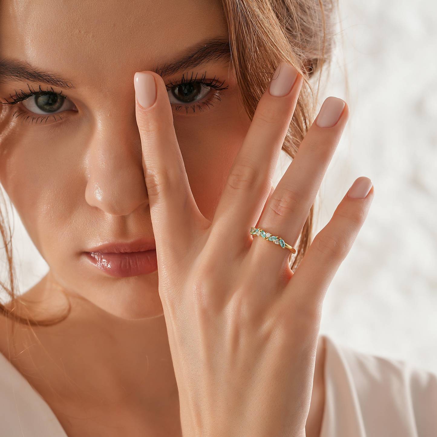 Always Here Green Stackable Ring