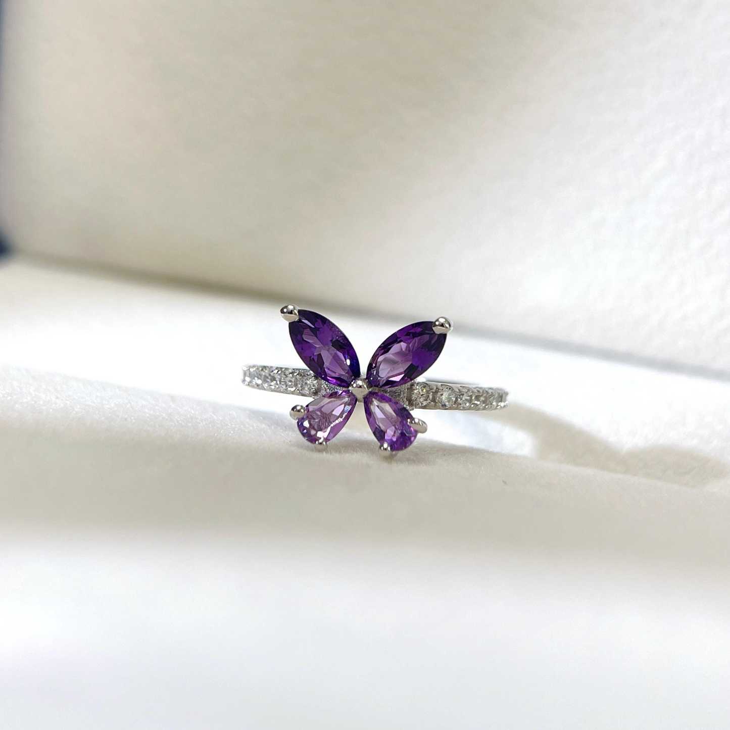 Purple Butterfly For Myself Lupus Awareness Ring