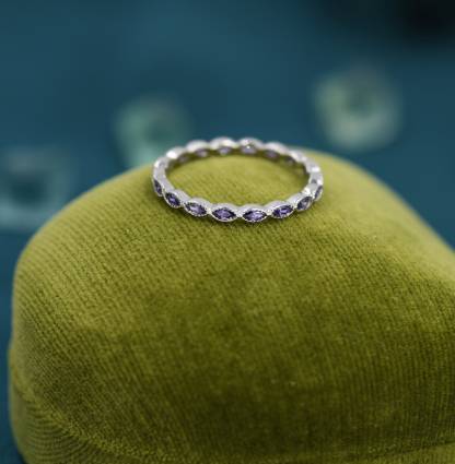 Lupus Awareness Purple Marquise Ring