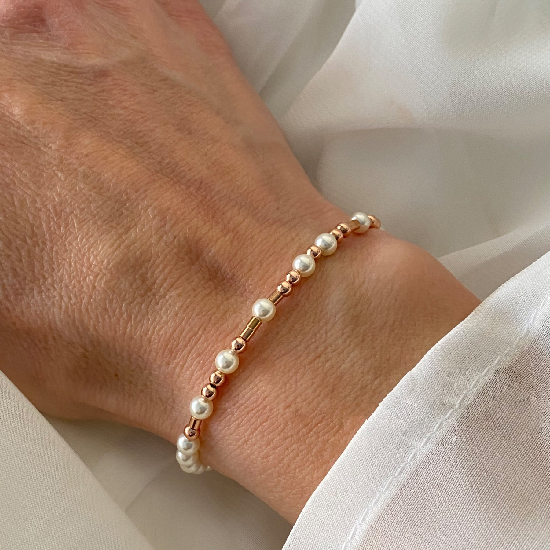 F❤️ck Cancer Pearl Morse Code Bracelet