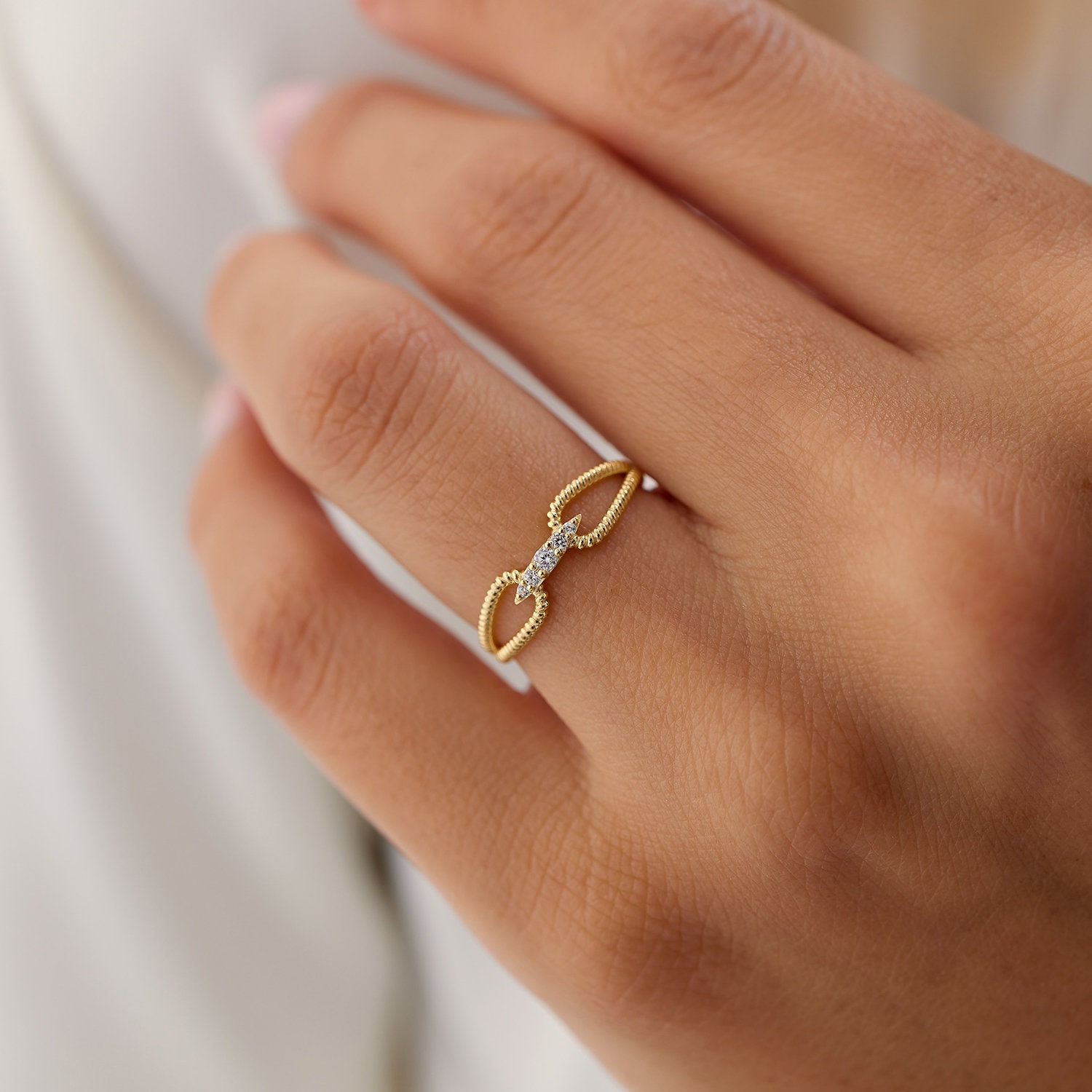 Mother & Daughter Forever Linked Double Rope Ring 