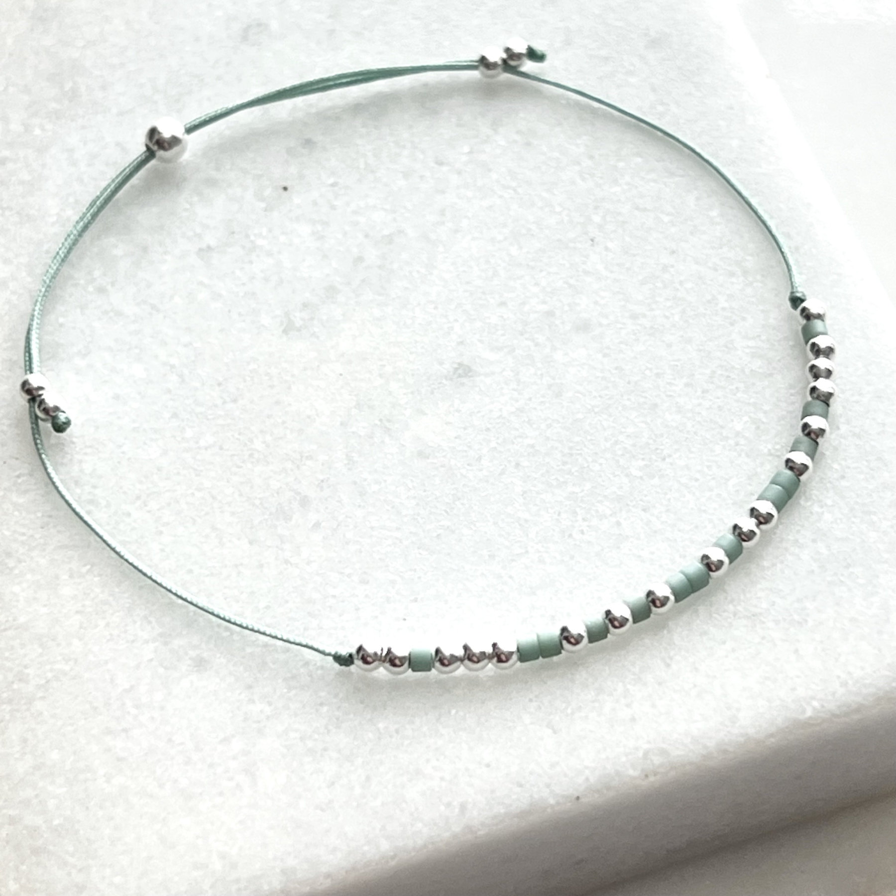 Dainty F❤️CK Cancer Morse Code Beaded Bracelet