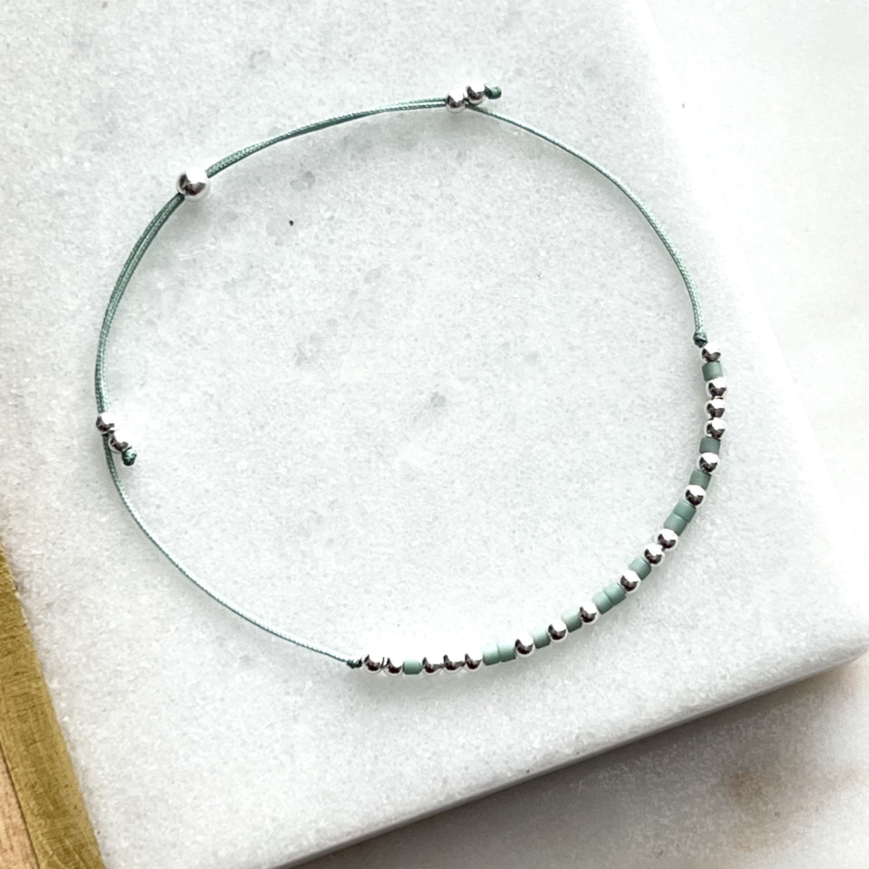 Dainty F❤️CK Cancer Morse Code Beaded Bracelet