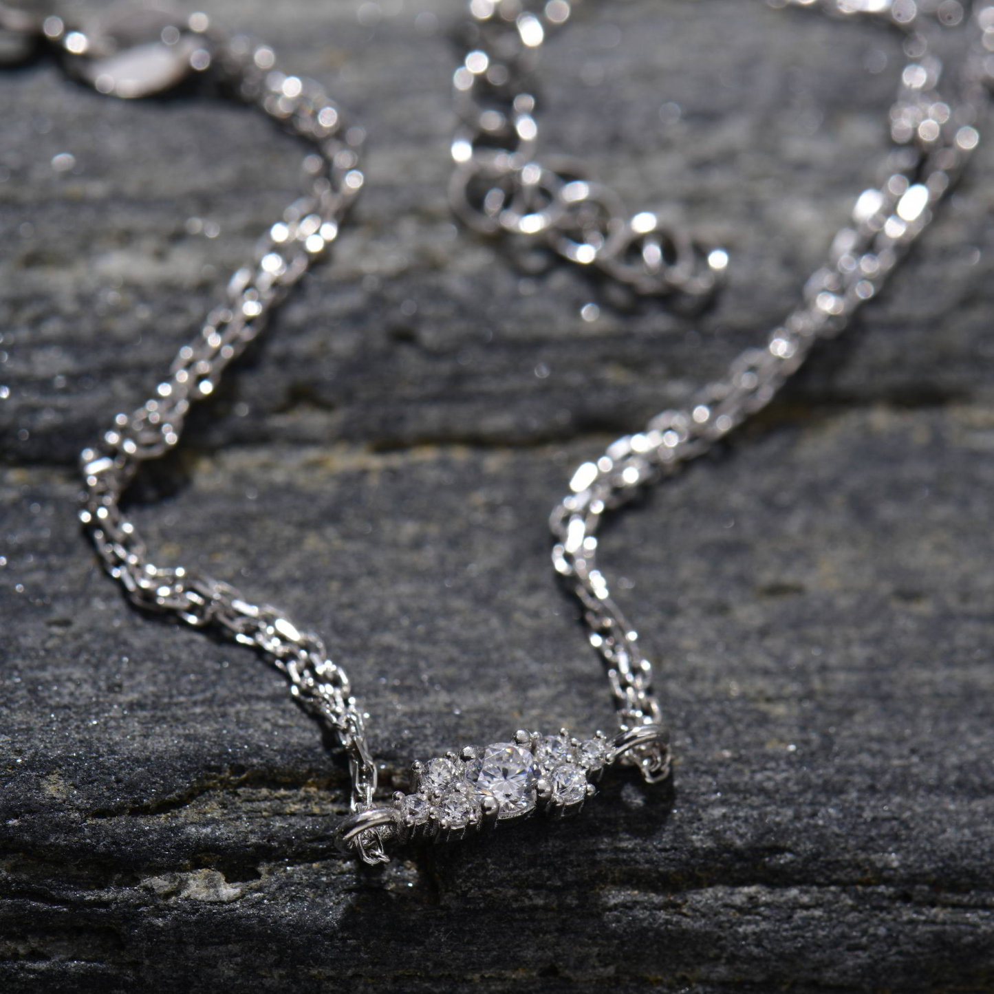 Minimalist Cubic Zirconia Diamond Bracelet