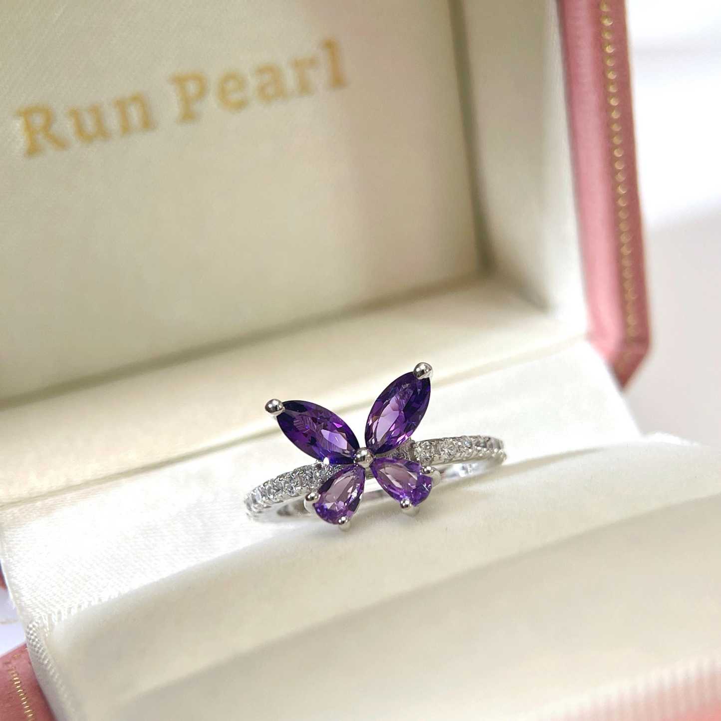 Purple Butterfly For Myself Lupus Awareness Ring