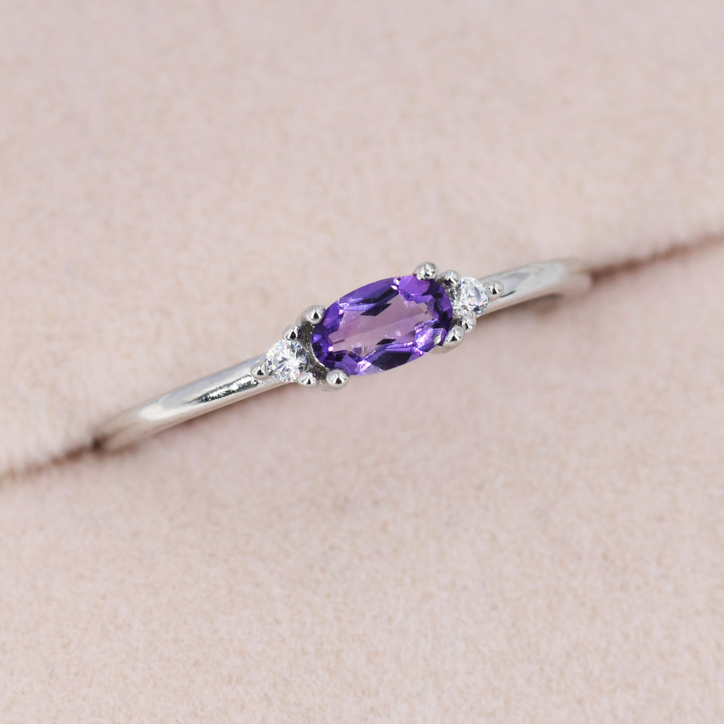 I'm Always Here Natural Amethyst Ring