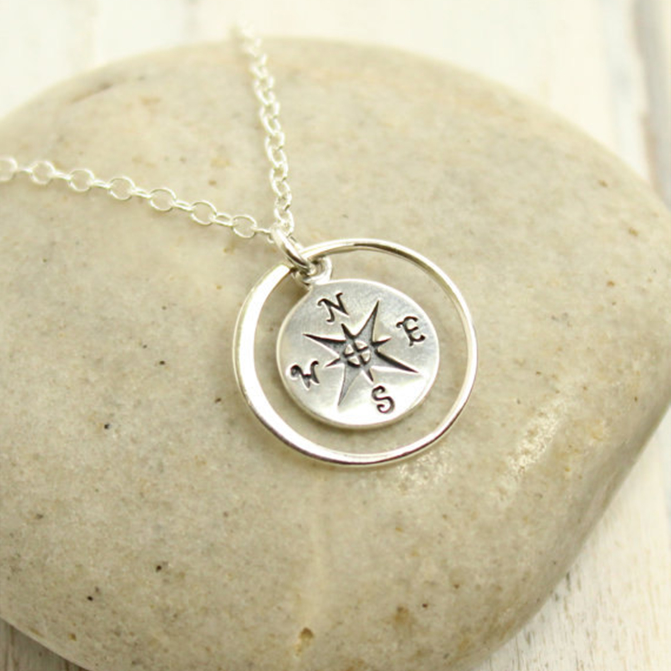 New Chapter Eternity Circle Compass Necklace