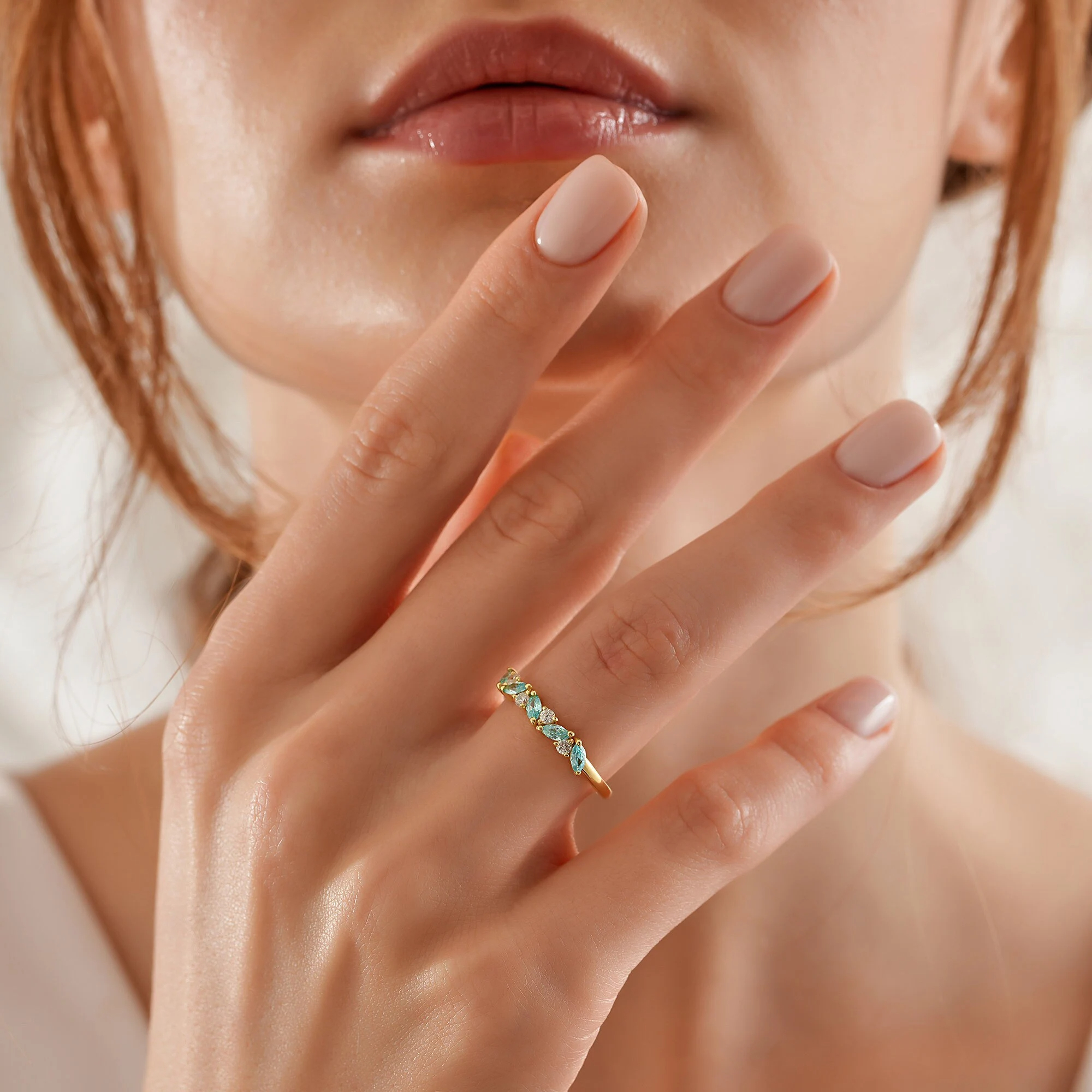 Always Here Green Stackable Ring