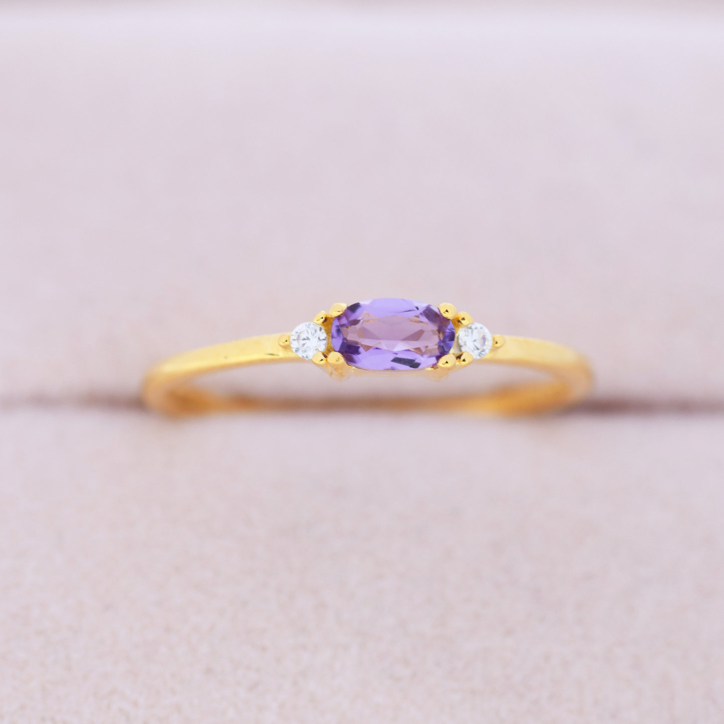 I'm Always Here Natural Amethyst Ring