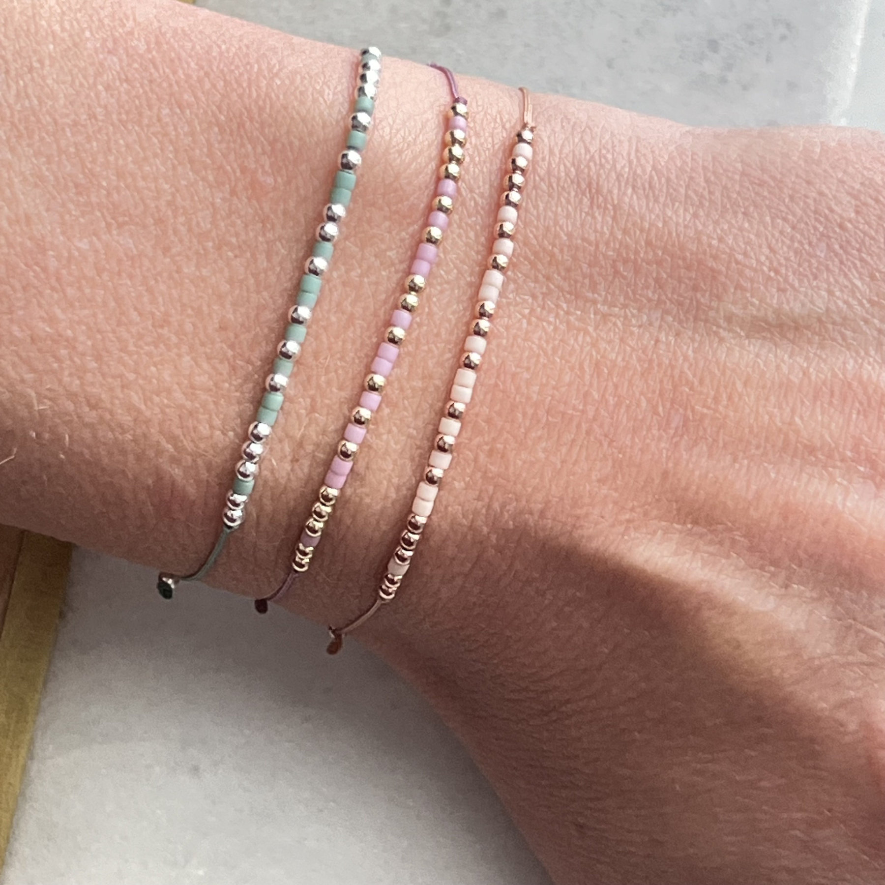 Dainty F❤️CK Cancer Morse Code Beaded Bracelet