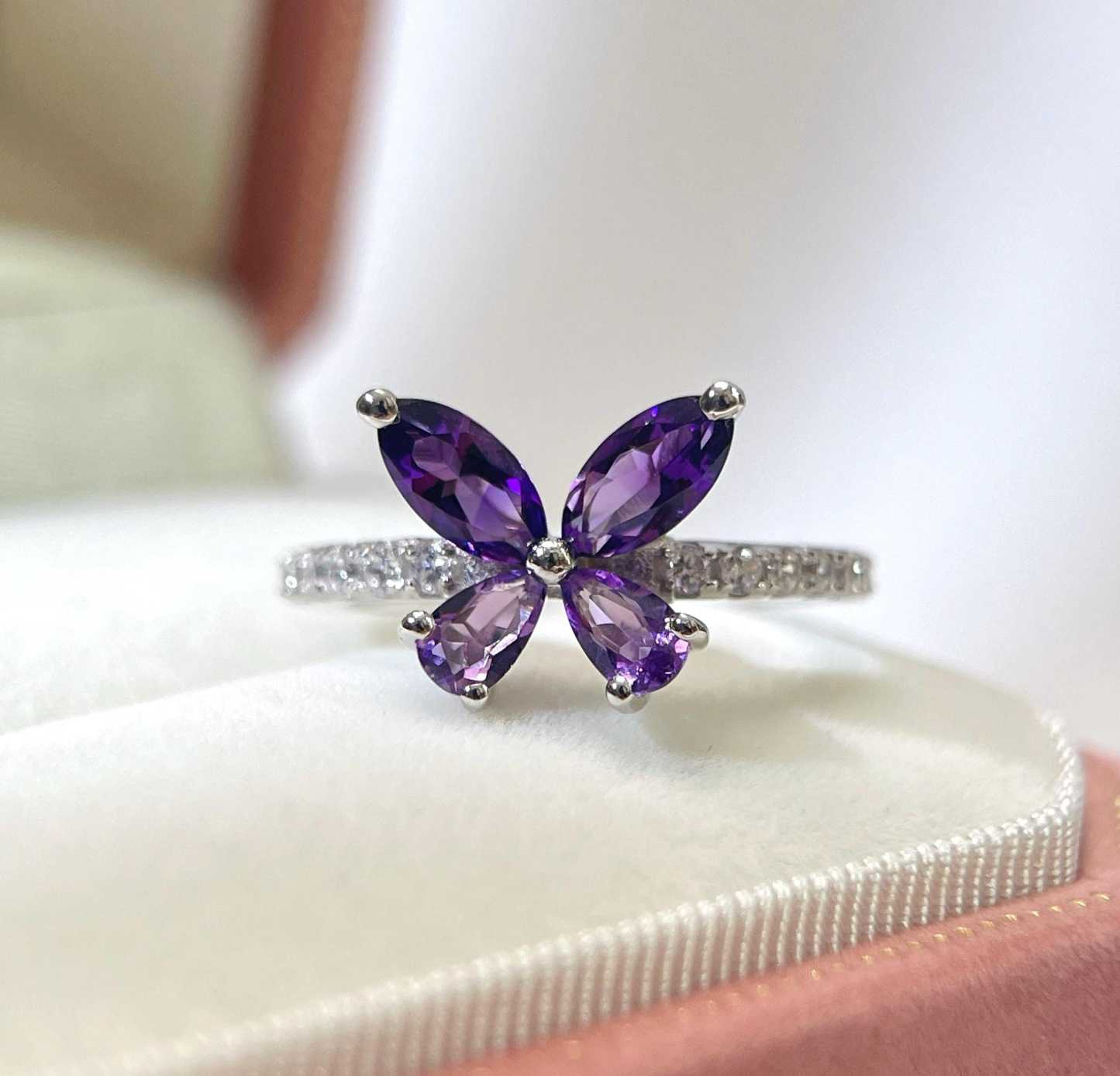 Purple Butterfly For Myself Lupus Awareness Ring