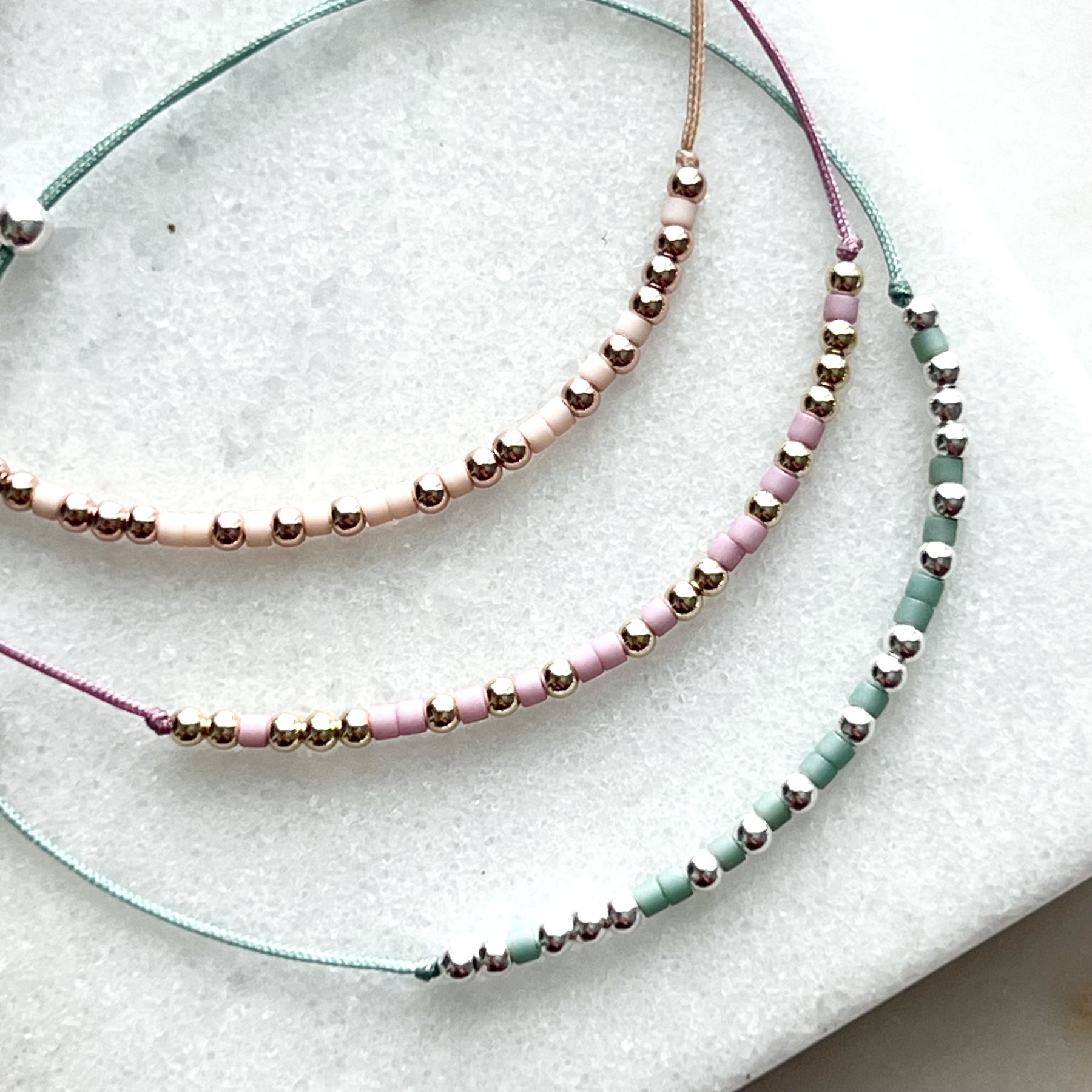 Dainty F❤️CK Cancer Morse Code Beaded Bracelet