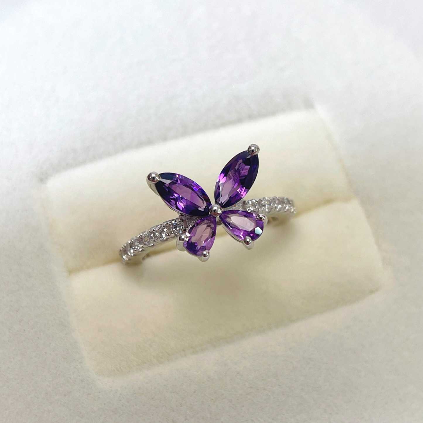 Purple Butterfly For Myself Lupus Awareness Ring