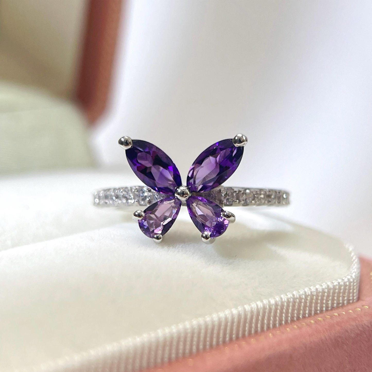 Purple Butterfly For Myself Lupus Awareness Ring