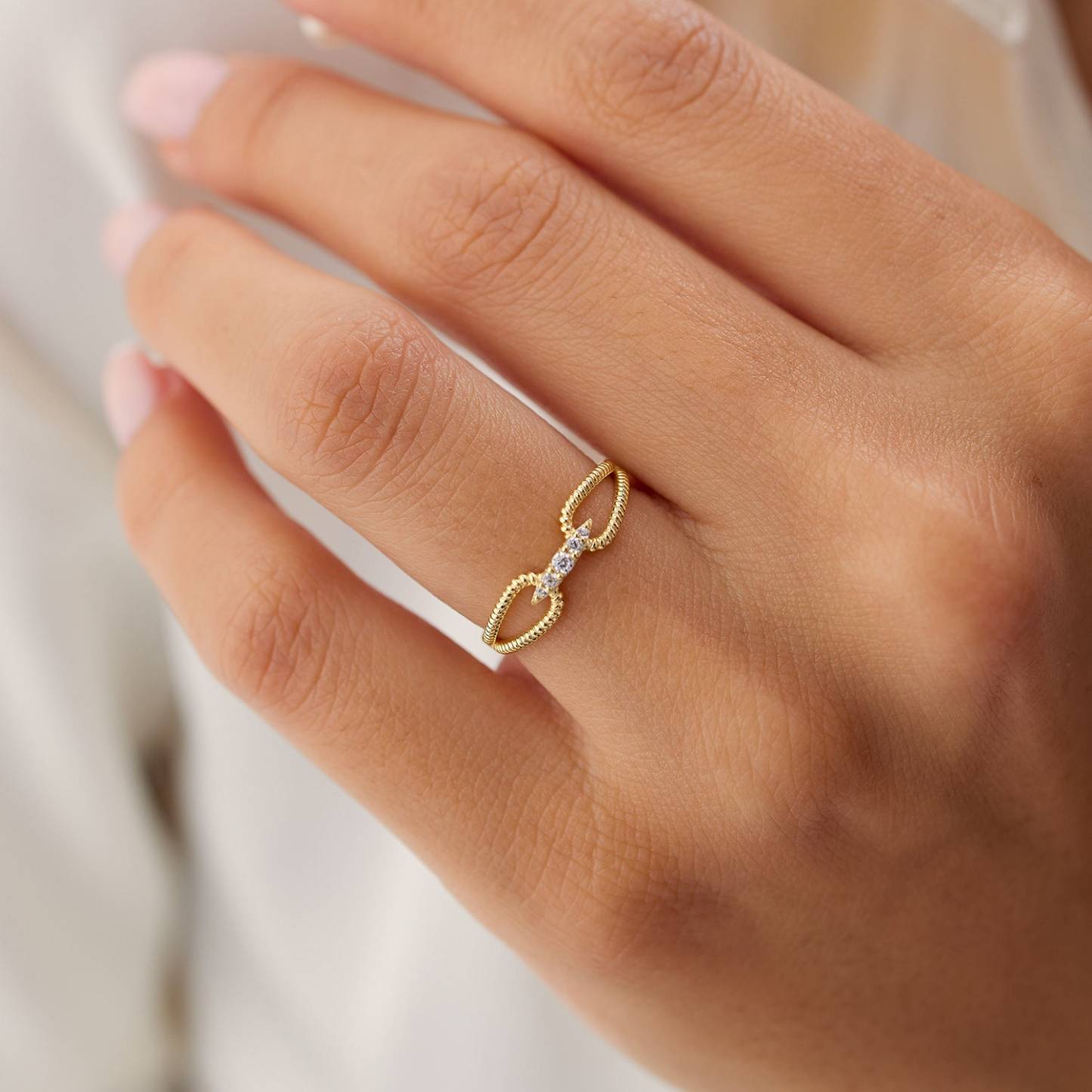 Mother & Daughter Forever Linked Double Rope Ring 