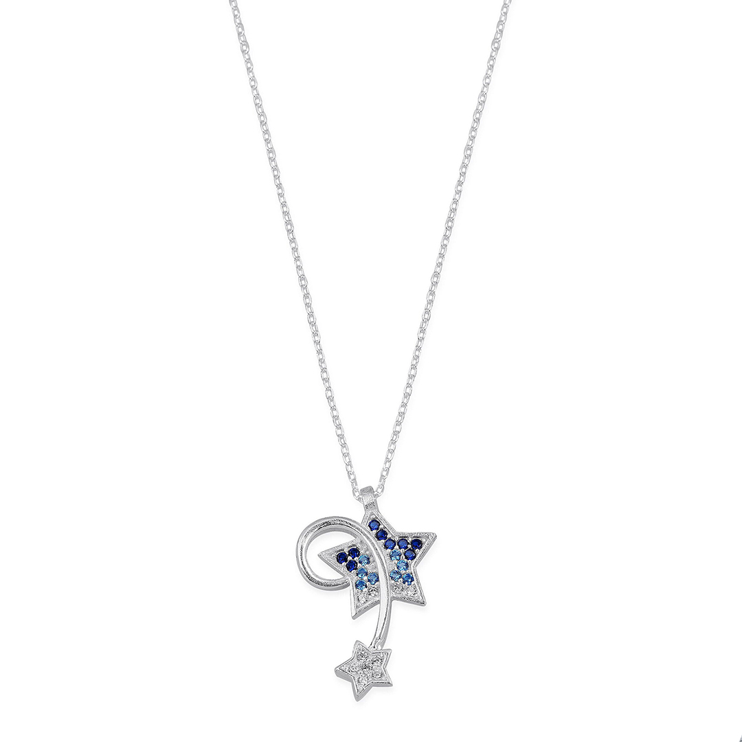 Autism Awareness Minimalist Comet Necklace