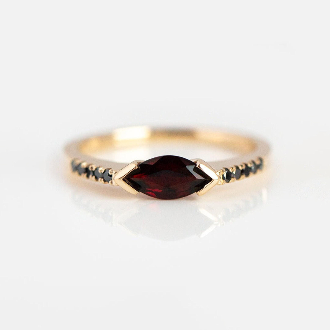 Marquise Ruby Promise Ring