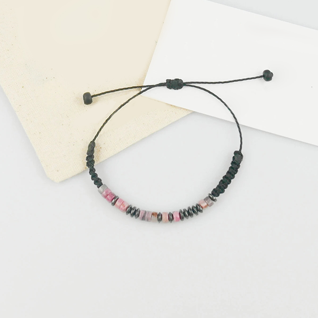Fuck Cancer Secret Message Pink Jade Bracelet