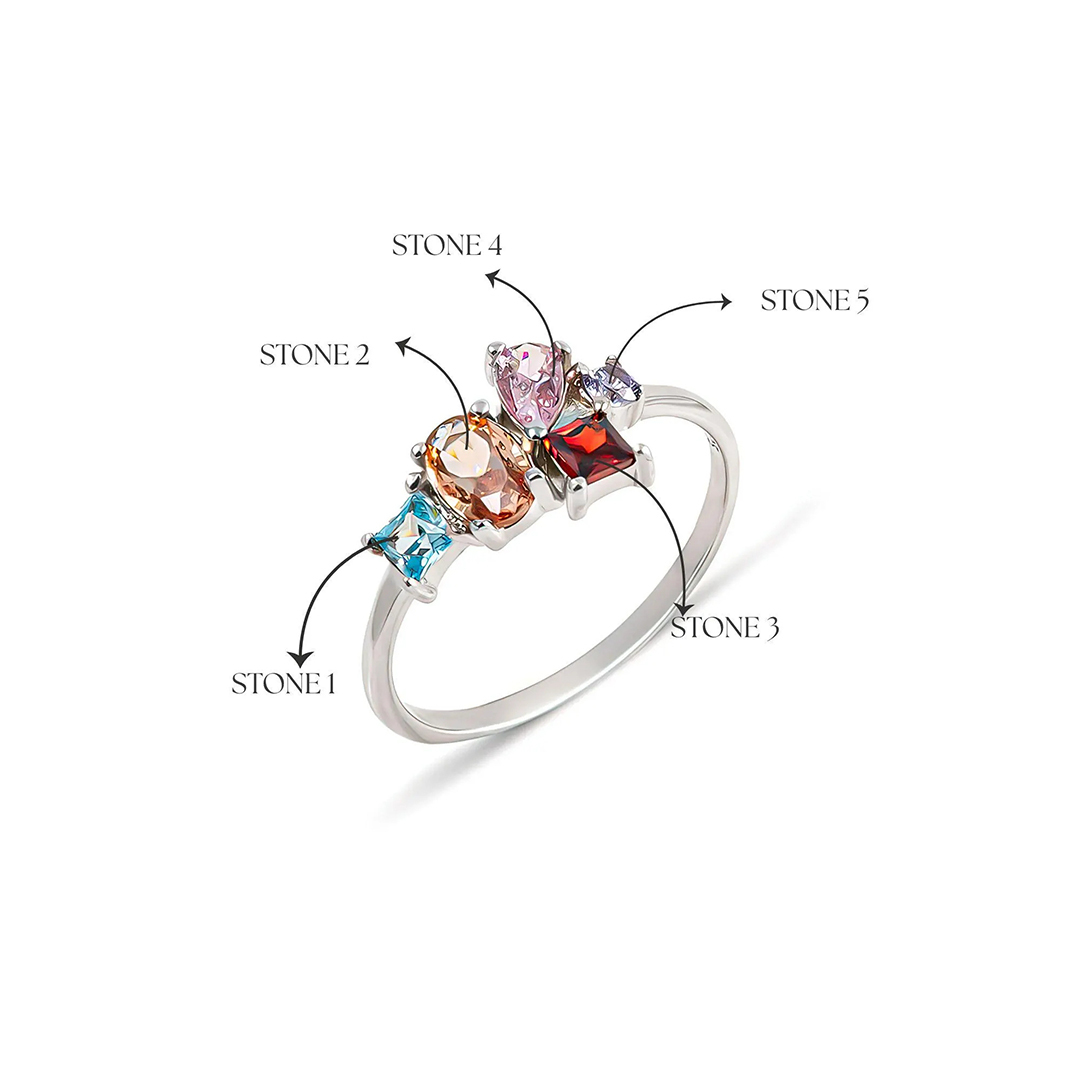Mama’s Valentines Multi-Cut Gemstone Family Ring