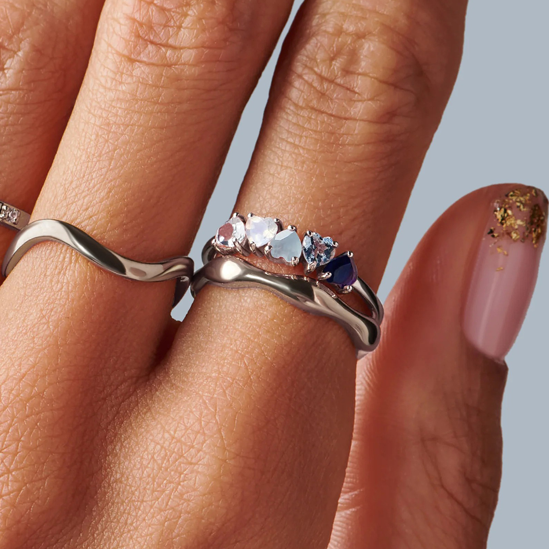 Mother’s Day Gift Forever Loved Heart Birthstone Ring