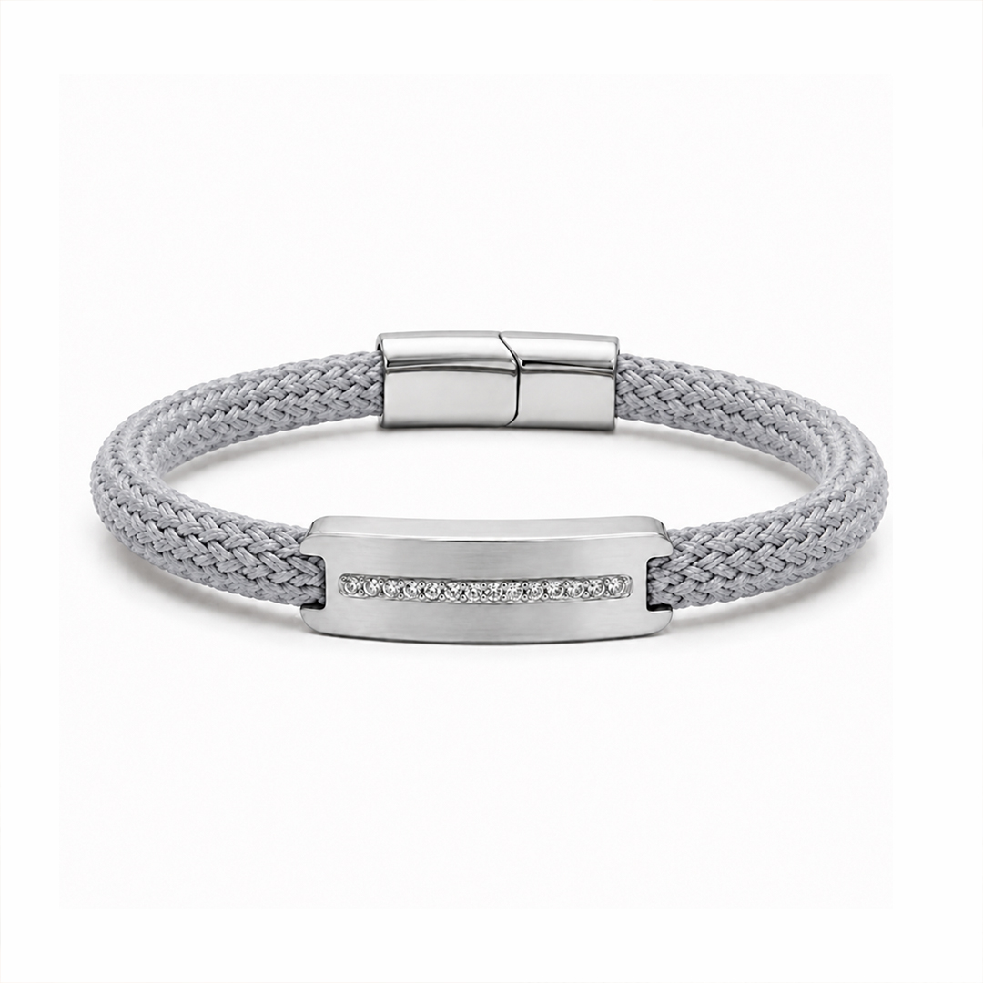 Courage Through Every Battle Brain Tumor Awareness Gray Bracelet