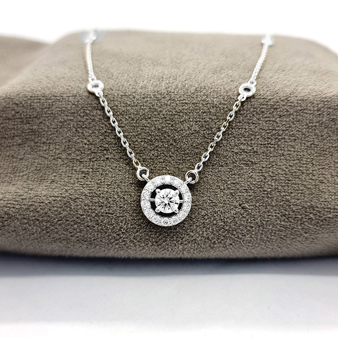 2025 Begin Again Diamond Halo Necklace