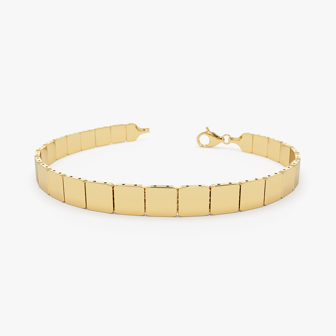 To Me From Me Square Link Bracelet