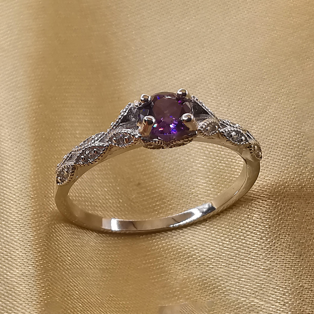 Choosing Peace Flaunting Amethyst Ring