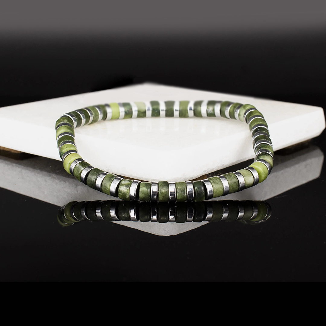 Kidney Disease Awareness Never Alone Green Beaded Bracelet