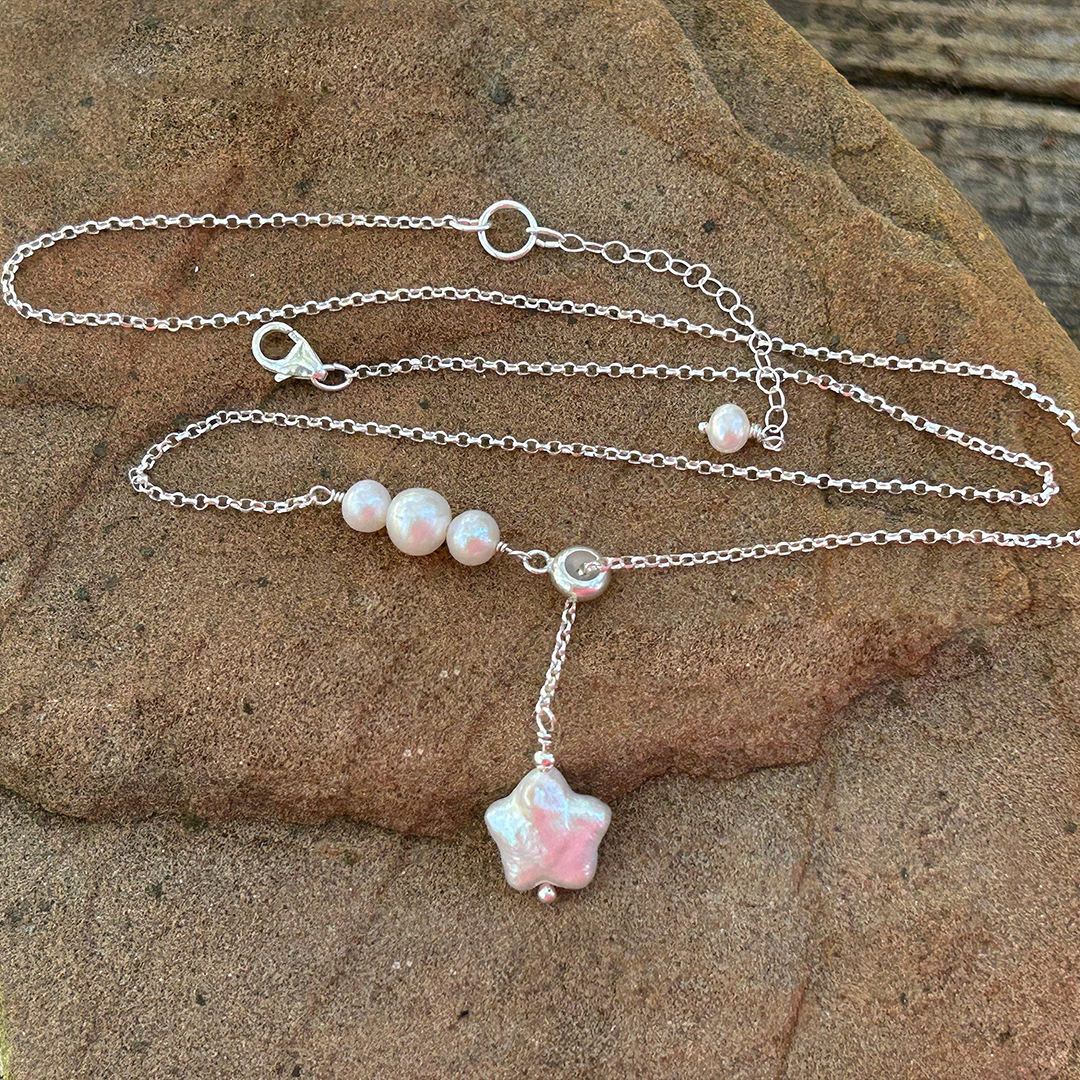 To My Friend You Are Not Alone Star Pearl Necklace