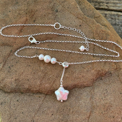 To My Friend You Are Not Alone Star Pearl Necklace