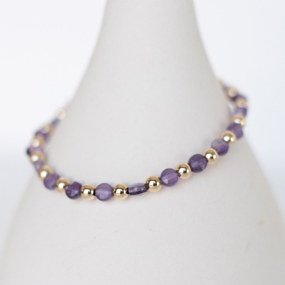 Alzheimer Dementia Awareness Amethyst Tennis Bracelet